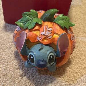 Disney Stitch Pumpkin Figurine - Disney Traditions Jim Shore Showcase